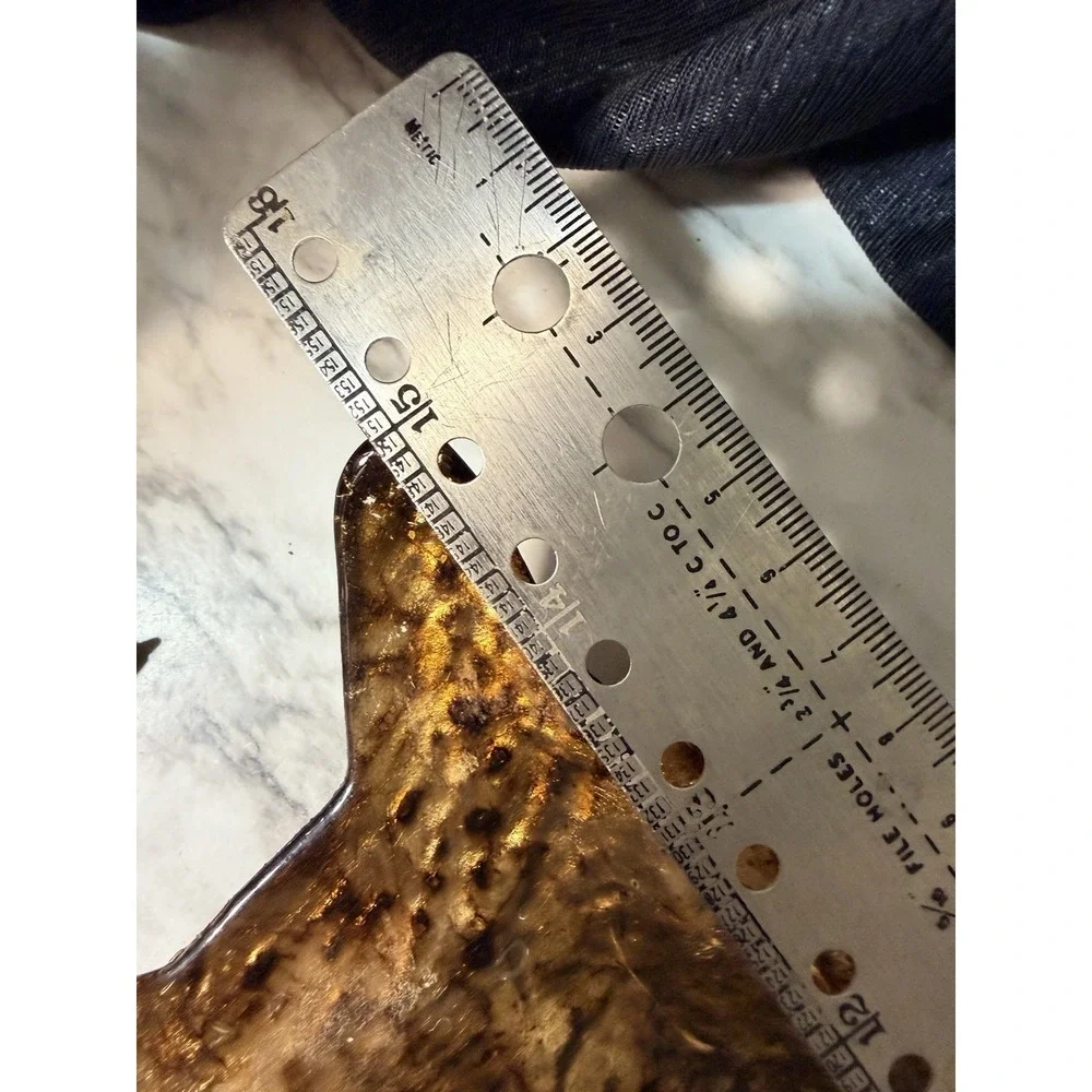VTG Maple‎ Leaf Glass And Metal Dish Tray Fall Decor (P2914)